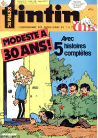 Couverture de Nouveau Tintin 502 en France et du numéro 17/85 en Belgique
