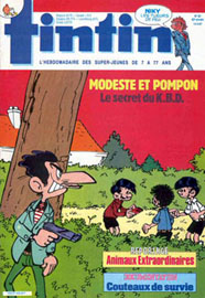 Couverture de Nouveau Tintin 609 en France et du numéro 20/87 en Belgique
