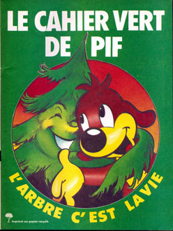 Couverture du supplément  Cahier vert de Pif 
